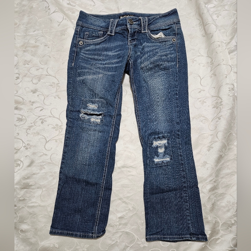4/$20- Rewind Dark Blue Distressed Bootcut Jeans